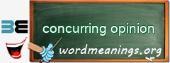 WordMeaning blackboard for concurring opinion
